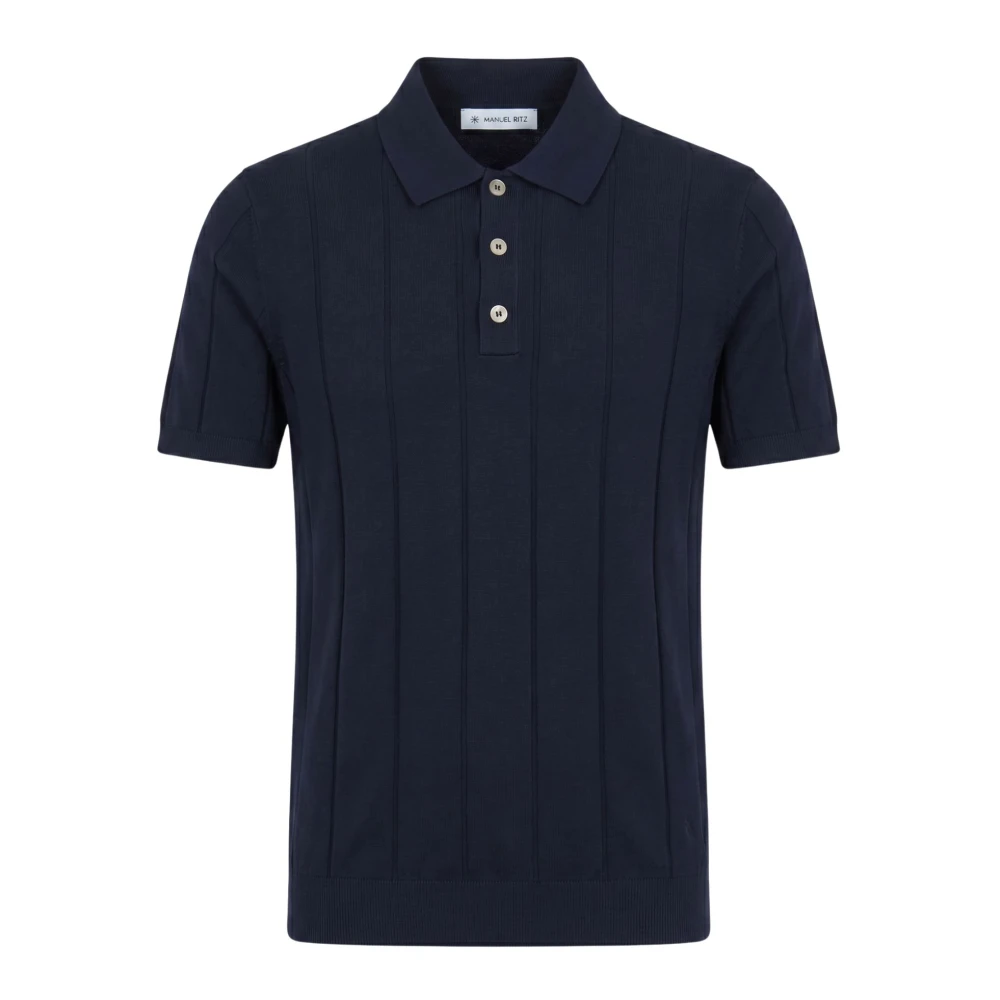 Manuel Ritz Men's Blue Polo Shirts, 2XL, Maglia Polo