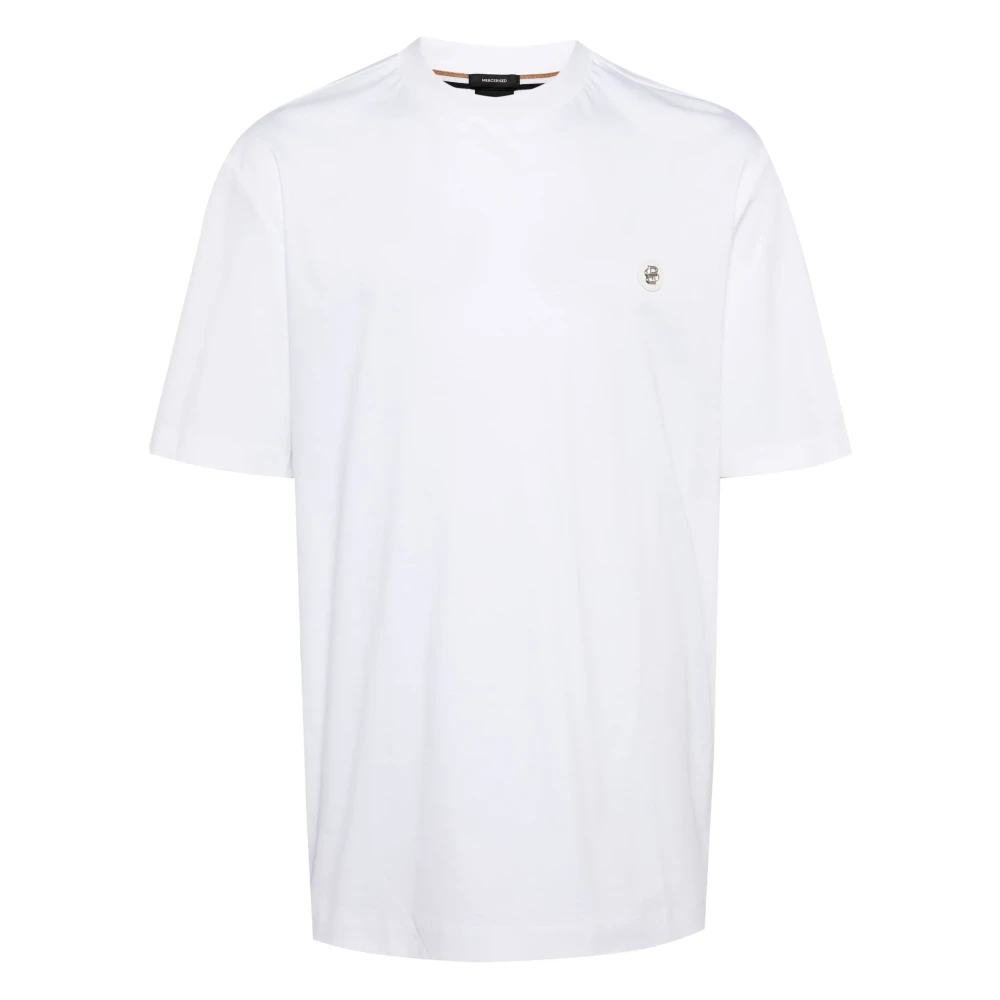 Hugo Boss Katoenen T-shirt met geborduurd logo White Heren