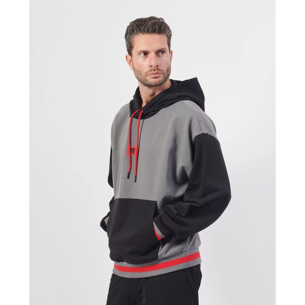 Hugo Boss Grijze hoodie met voorzaklogo Gray Heren