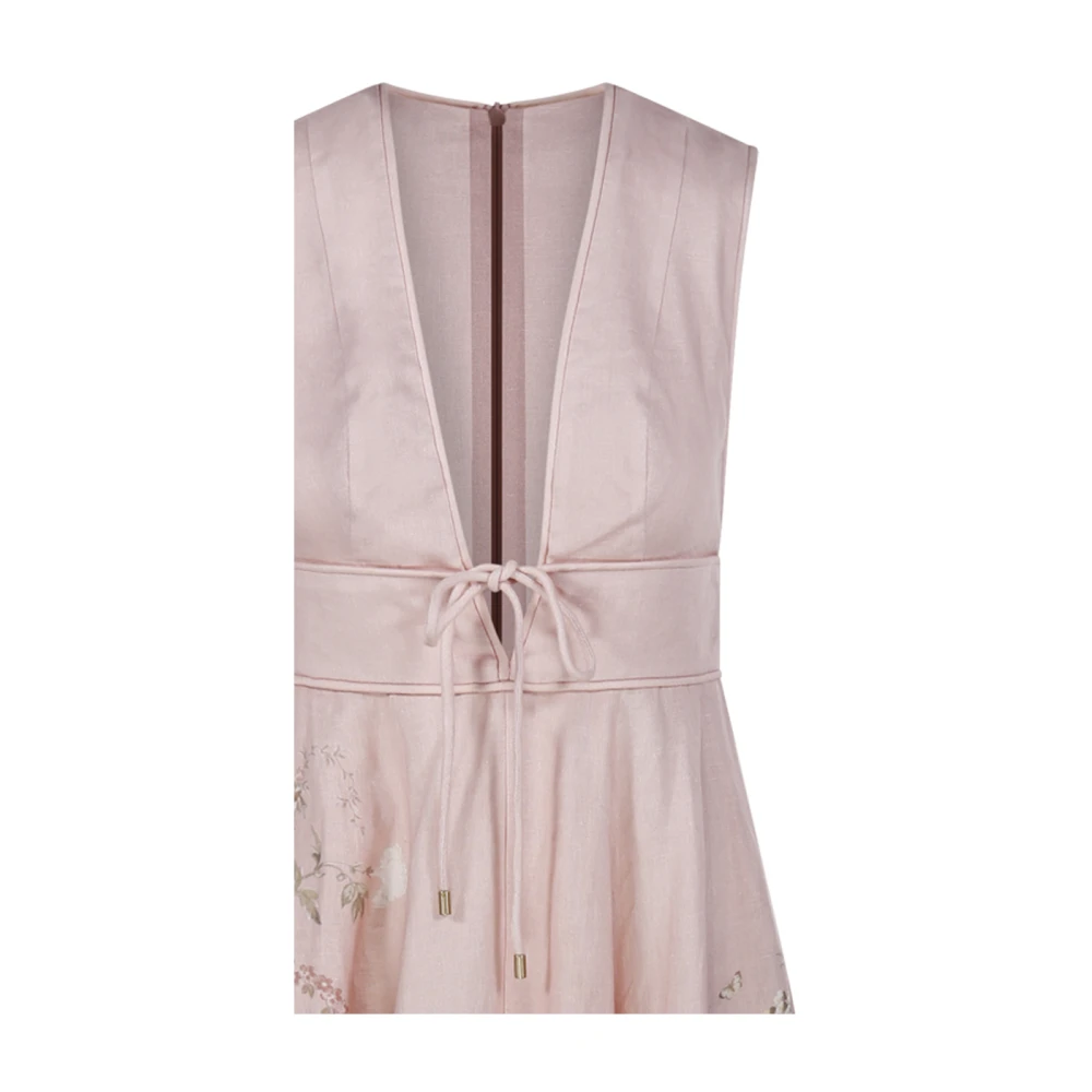 Zimmermann Bloemen Plunge Midi Jurk Multicolor Dames