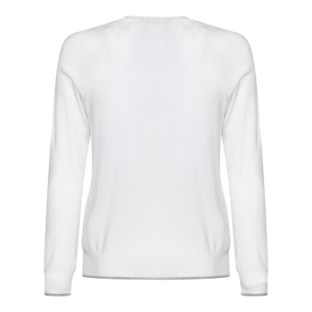Sease Witte Wol Gebreide Trui White Dames