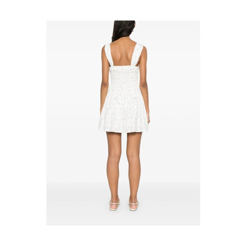 Faithfull the Brand Witte Mouwloze Jurk met Wijd Uitlopende Rok White Dames