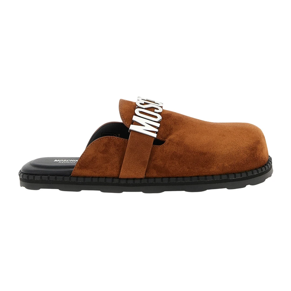 Moschino Femme Marron Chaussures, Brun, Taille: 38 Eu Mules En Daim