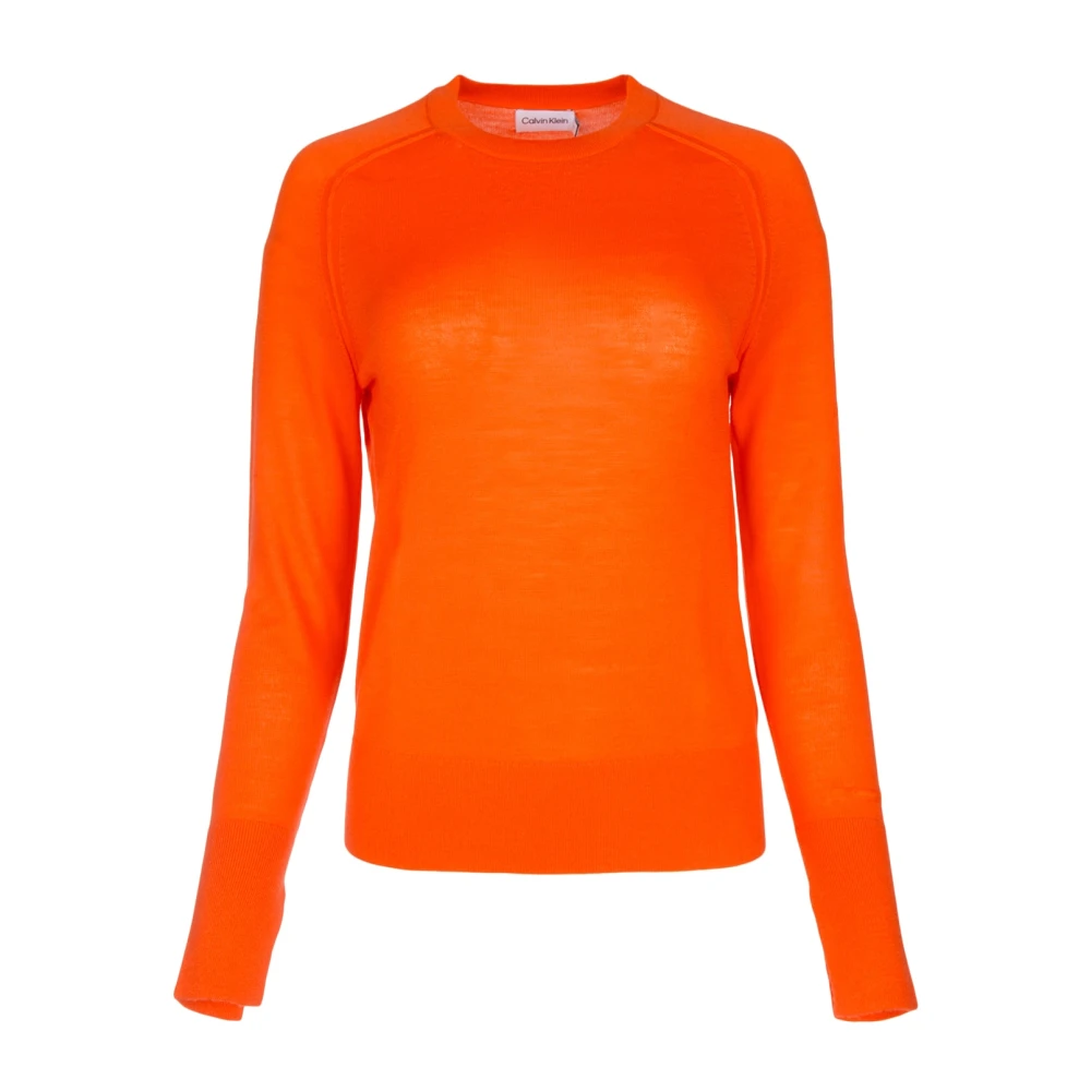 Calvin Klein Stijlvolle Maglia Shirt Orange Dames