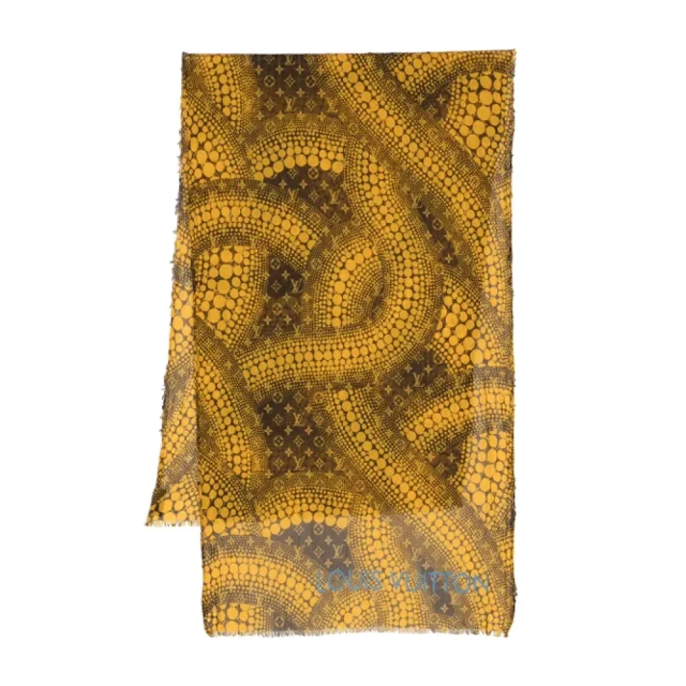 Louis Vuitton Vintage Pre-owned Fabric scarves Yellow Dames