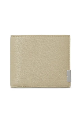 Läder Bifold Plånbok med Logo Plaque