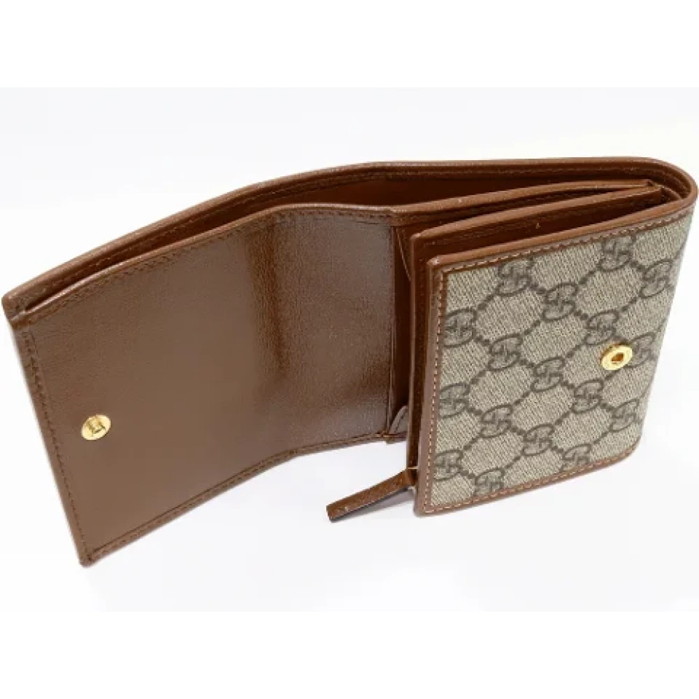 Gucci Vintage Pre-owned Leather wallets Beige Dames