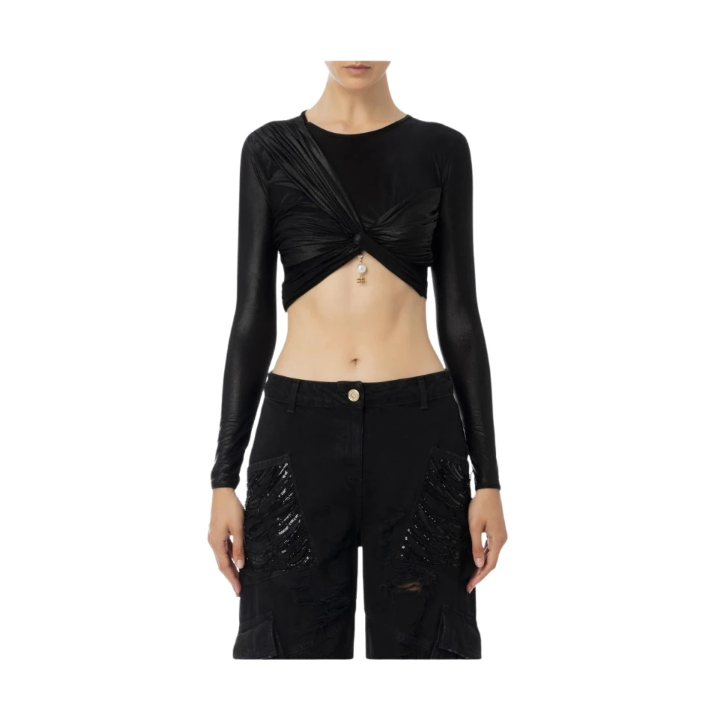 Elisabetta Franchi Stijlvolle Sweatshirts en Hoodies Black Dames
