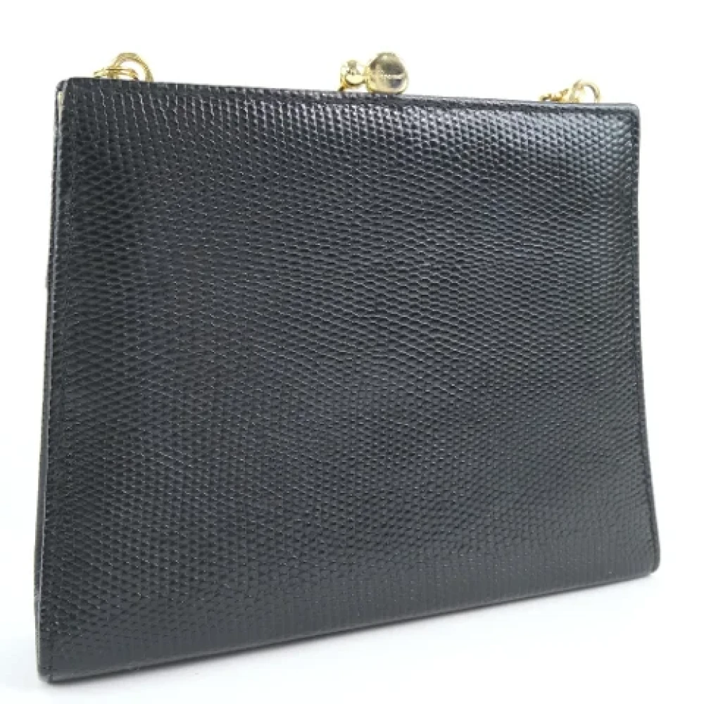 Salvatore Ferragamo Pre-owned Leather shoulder-bags Black Dames