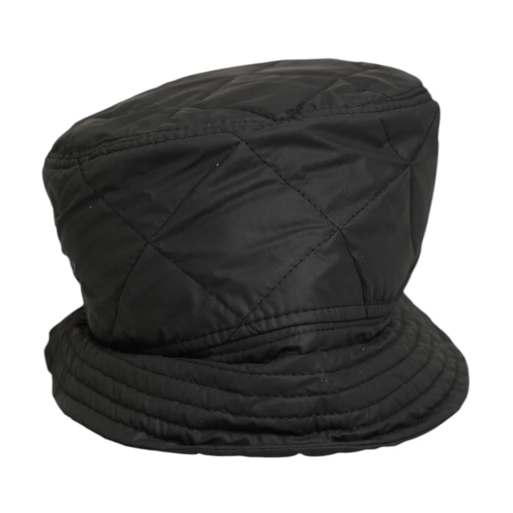 Dolce & Gabbana Men's Black Quilted Nylon Bucket Hat