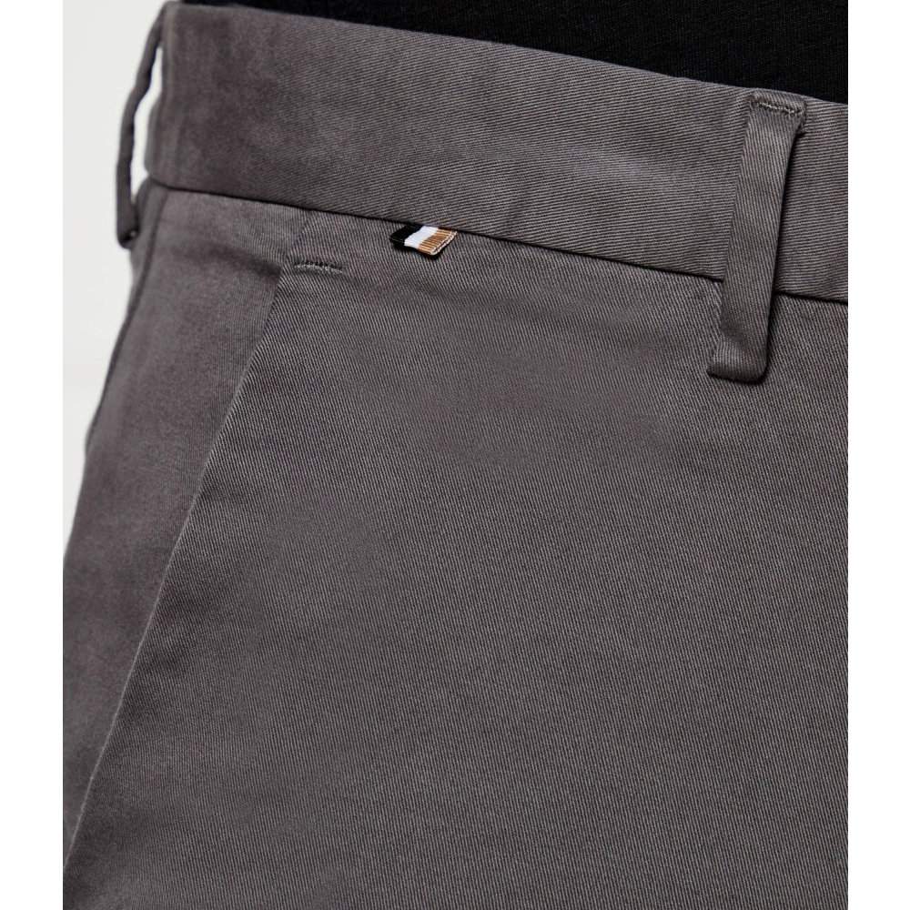 Hugo Boss Katoenen Gewassen Broek Gray Heren