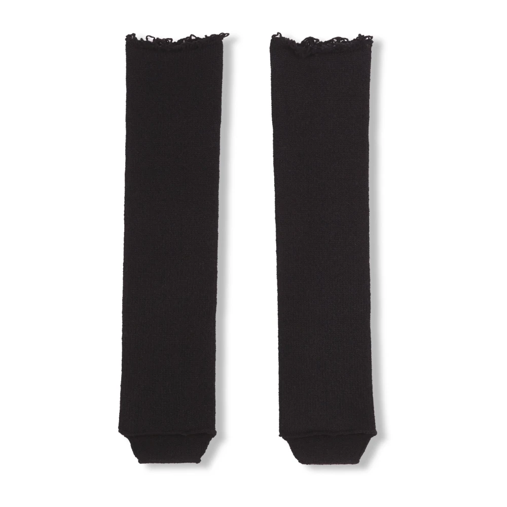 Cortana Winter zwarte wol en kasjmier warmers Black Dames