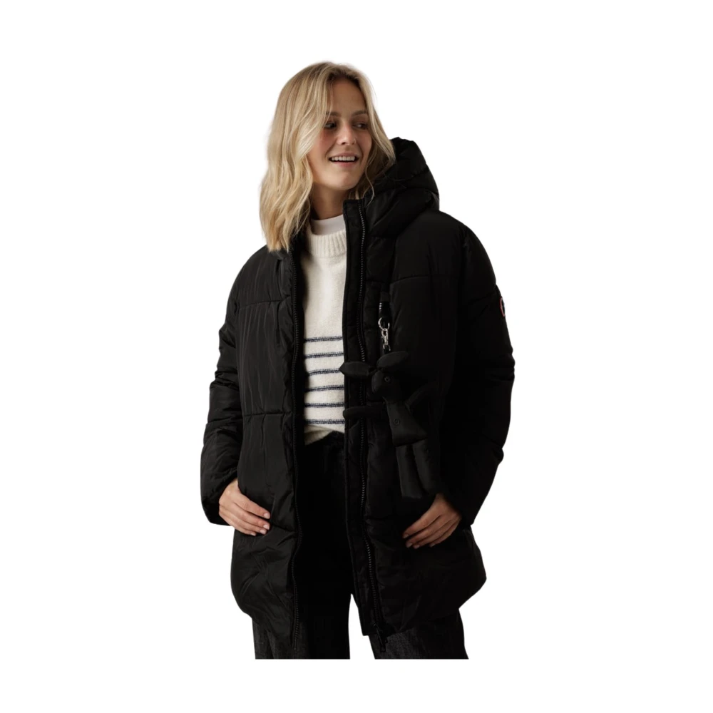 Ottod'Ame Capuchon Lichtgewicht Pufferjas Black Dames