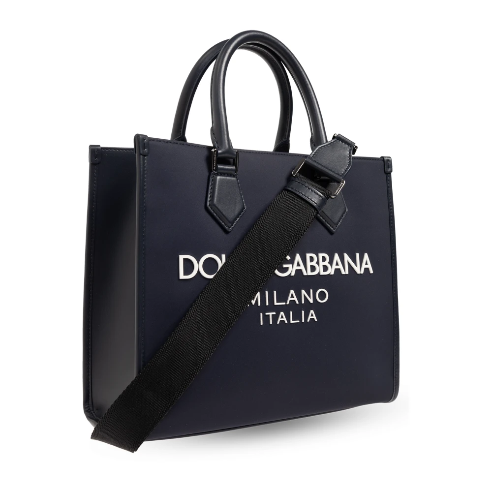 Dolce & Gabbana Schoudertas met logo Blue Heren