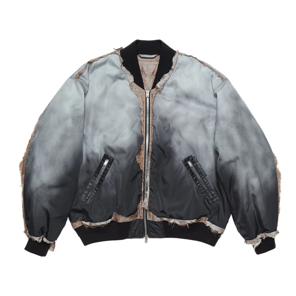 Comme des Garçons Moderne Lichtgewicht Jas met Gebruikt Effect Gray Heren