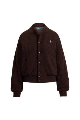 Bomberjacka i kabelstickad design