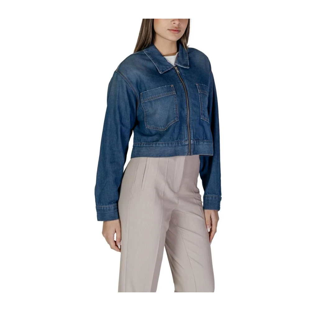 Replay Lente Zomer Katoenmix Jas Collectie Blue Dames
