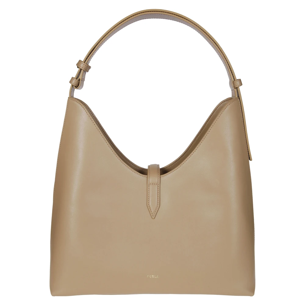 Furla Elegante Hobo Tas met Druppelontwerp Beige Dames