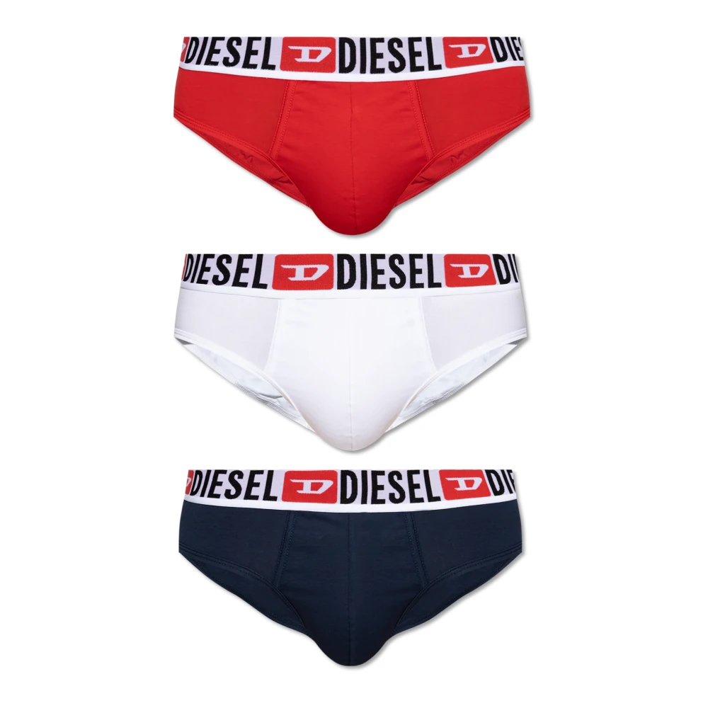 Diesel Mannelijk Multicolor Ondergoed Heren, Veelkleurig, M, Driepak Slips