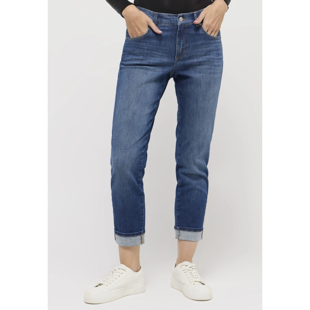 Angels Stijlvolle Crop Top Blue Dames