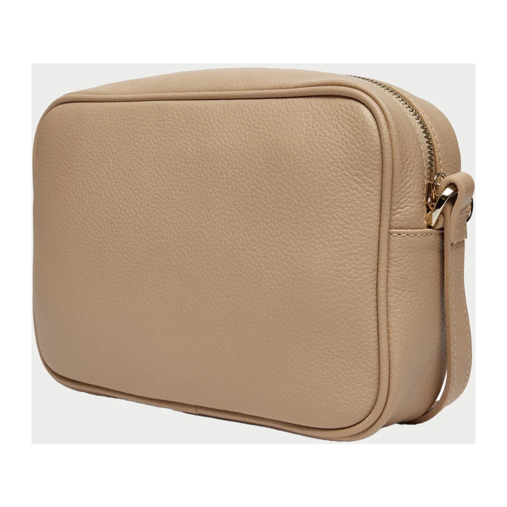 PATRIZIA PEPE Beige Leren Cameratas met Verstelbare Band Beige Dames