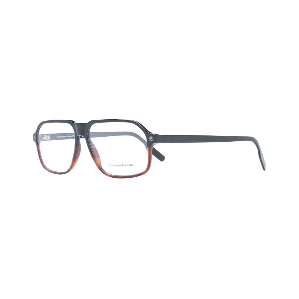 Ermenegildo Zegna Zwarte Plastic Aviator Optische Frames Multicolor Heren