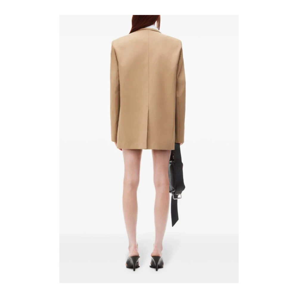 alexander wang Beige Jassen met Logopatch Beige Dames