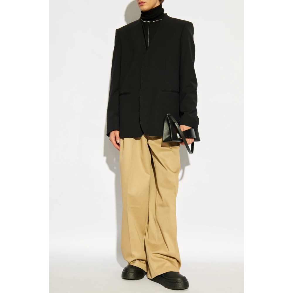 Maison Margiela Gekreukelde broek Beige Heren