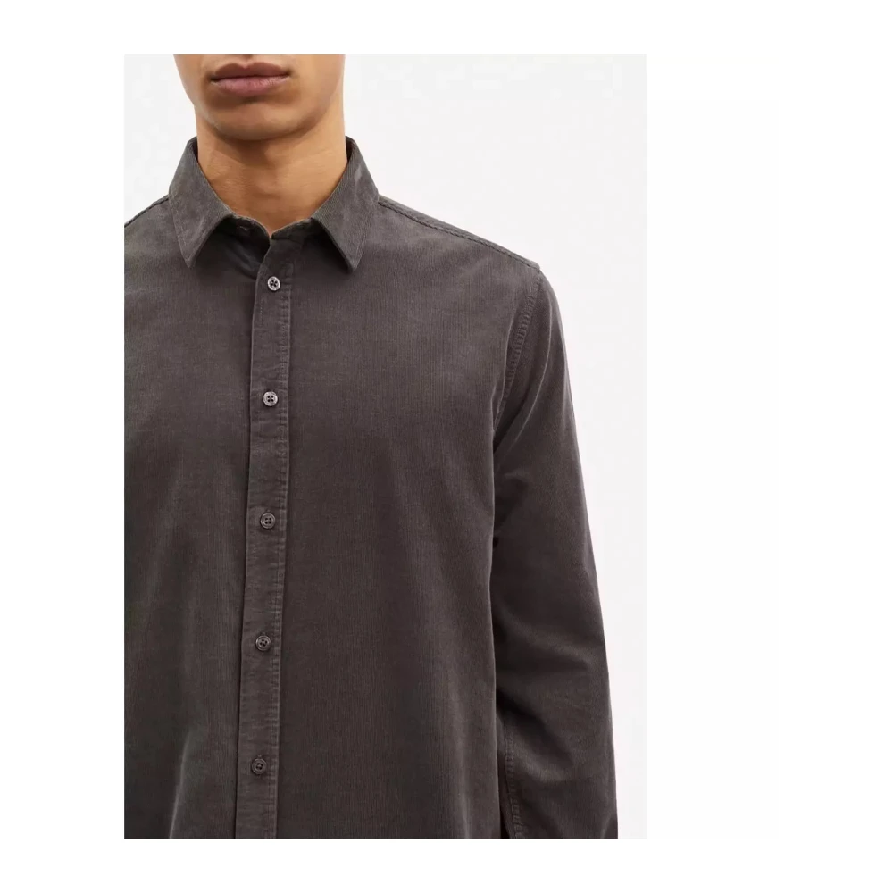 Samsøe Corduroy Regular Fit Overhemd met Knoopsluiting Brown Heren