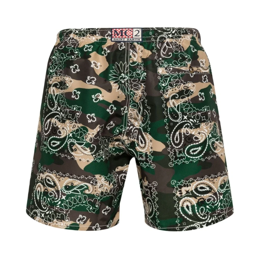 MC2 Saint Barth Camouflage Bandana Print Swim Shorts Multicolor Heren