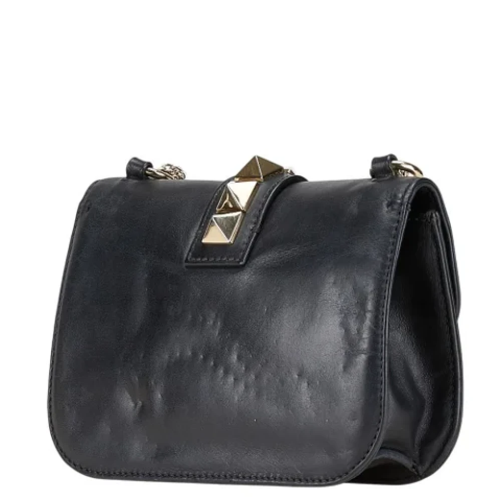 Valentino Vintage Pre-owned Leather shoulder-bags Black Dames