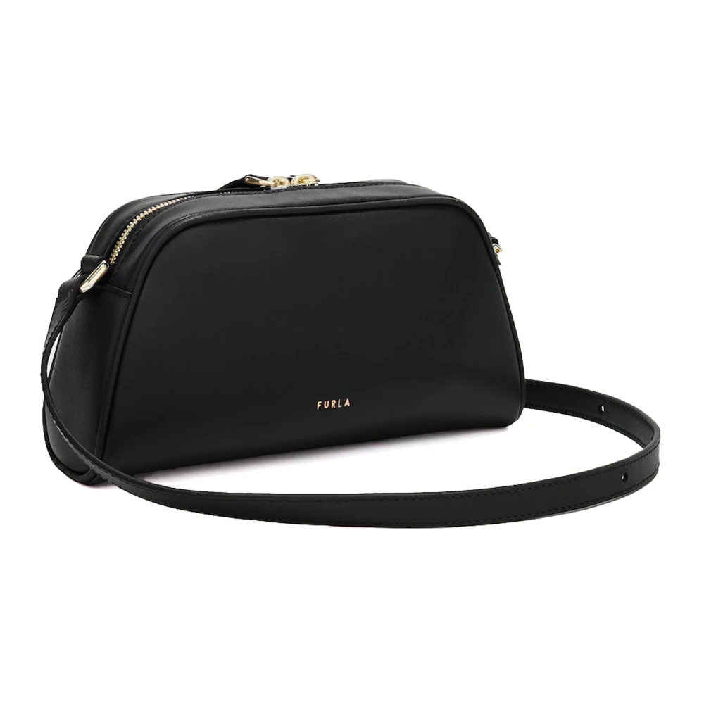 Furla Zwarte Crossbody Tas met Verfijnde Details Black Dames