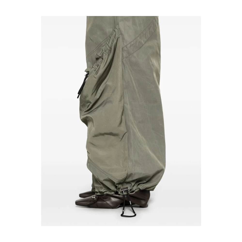 The Attico Groene Elastische Trekkoord Broek Green Dames