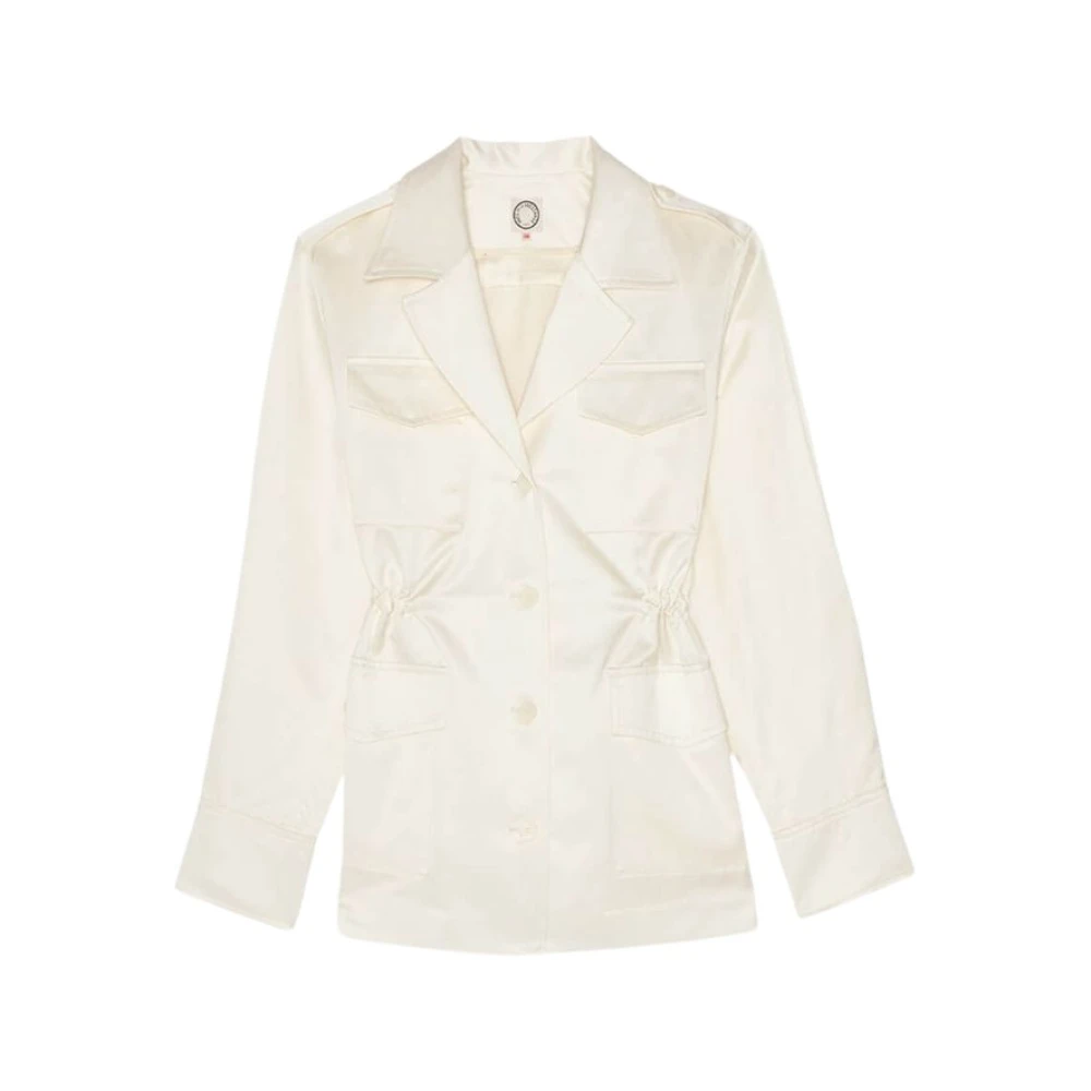 Ines De La Fressange Paris Neva ivory cotton satin jacket Beige Dames