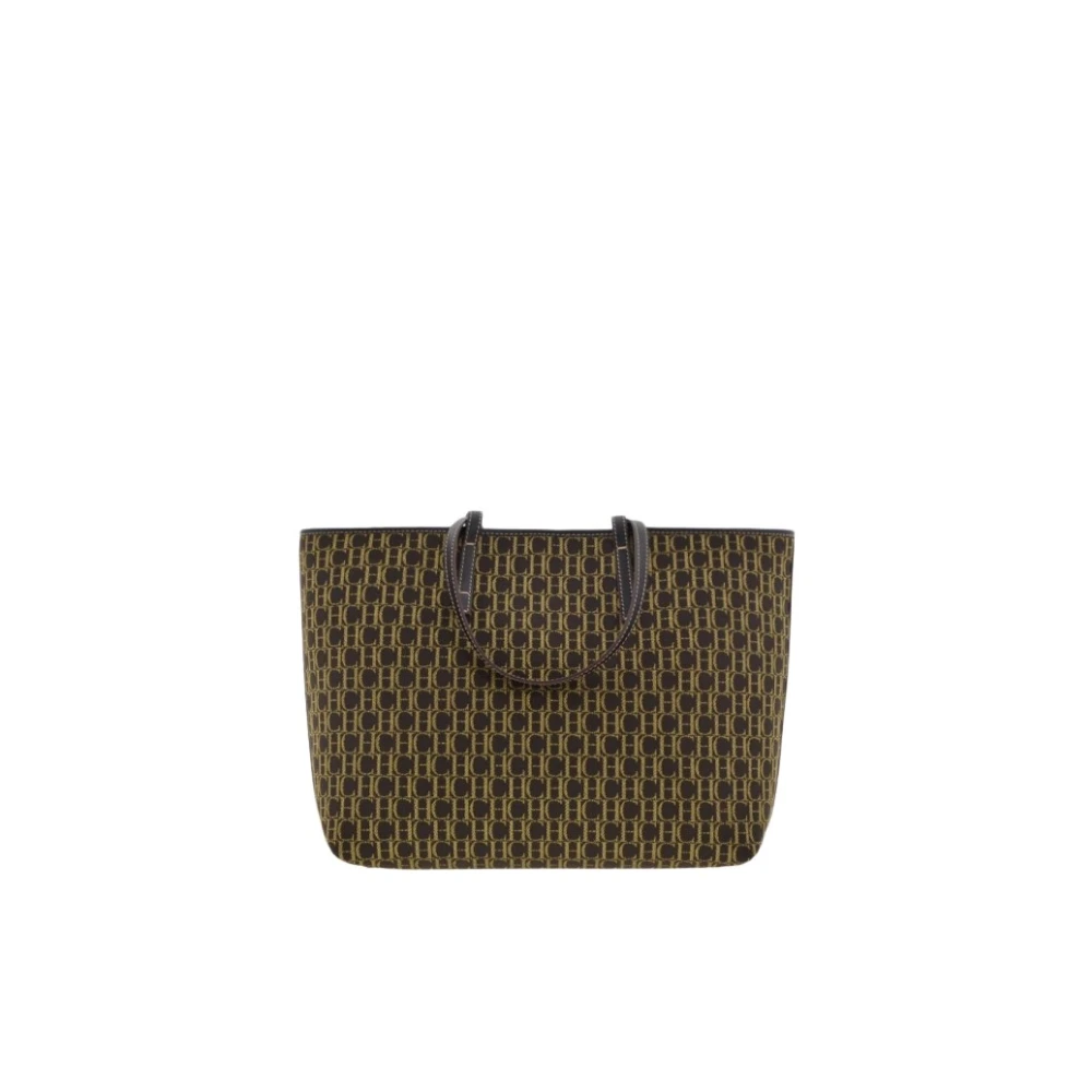 Carolina Herrera Canvas Shopping Tas El Dorado Brown Dames