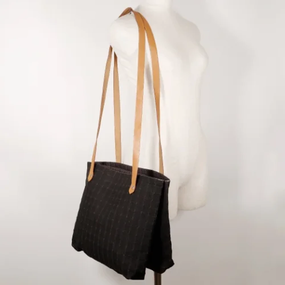 Hermès Vintage Pre-owned Canvas shoulder-bags Black Dames