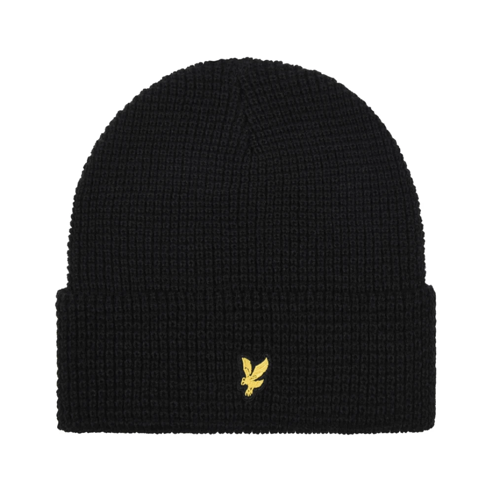 Lyle & Scott Waffle Beanie Hoofddeksel Black Heren