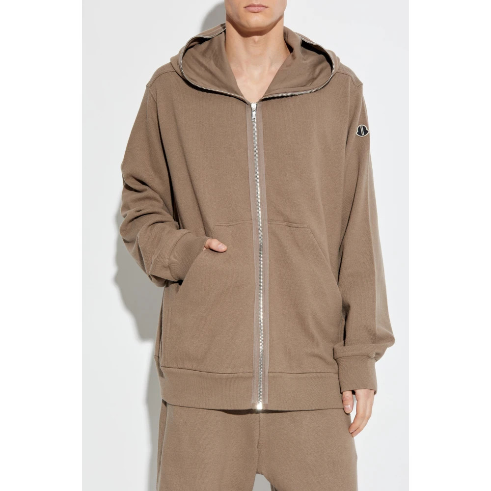 Rick Owens Hoodie met ritssluiting Brown Unisex