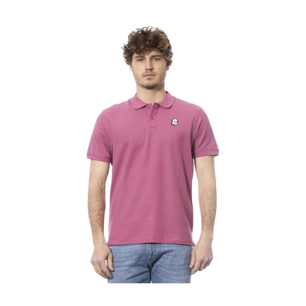 Invicta Katoenen poloshirt met korte mouwen Purple Heren