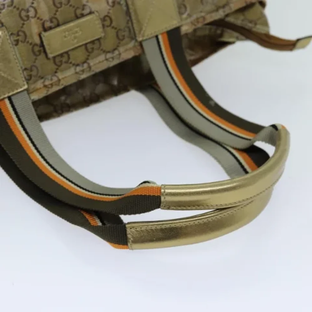Gucci Vintage Pre-owned Canvas totes Yellow Dames