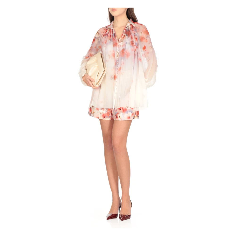 Zimmermann Bloemenpatroon hoge hals blouse Multicolor Dames
