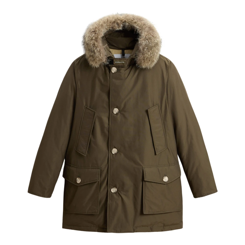 Woolrich , Down Jackets, Male, Green, L, Arctic Parka