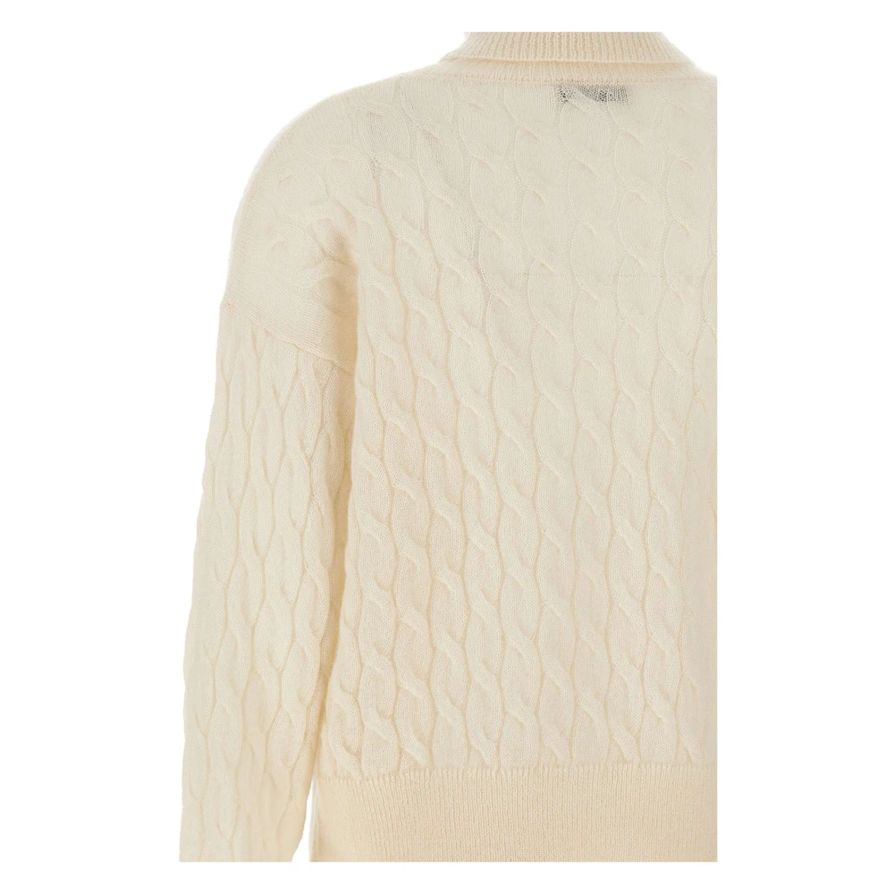 Filippo De Laurentiis Witte Wol Mohair Sweater Vrouwen White Dames