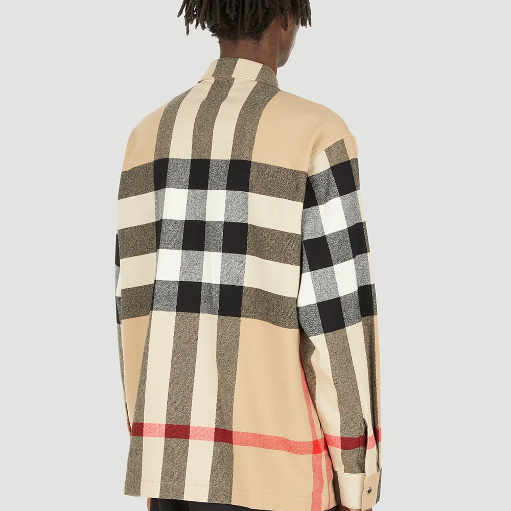 Burberry Hague Zip Front Overshirt Beige Heren