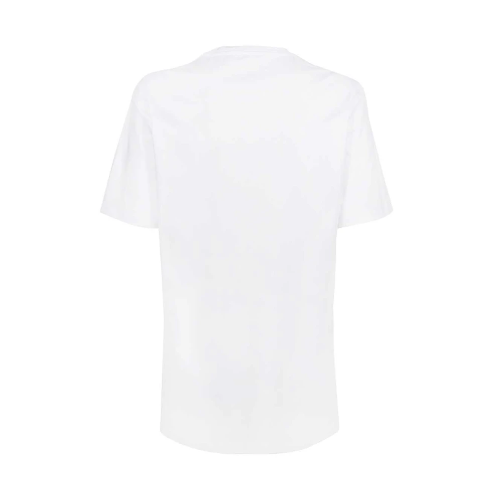 Versace Rhinestone Logo T-shirt White Dames