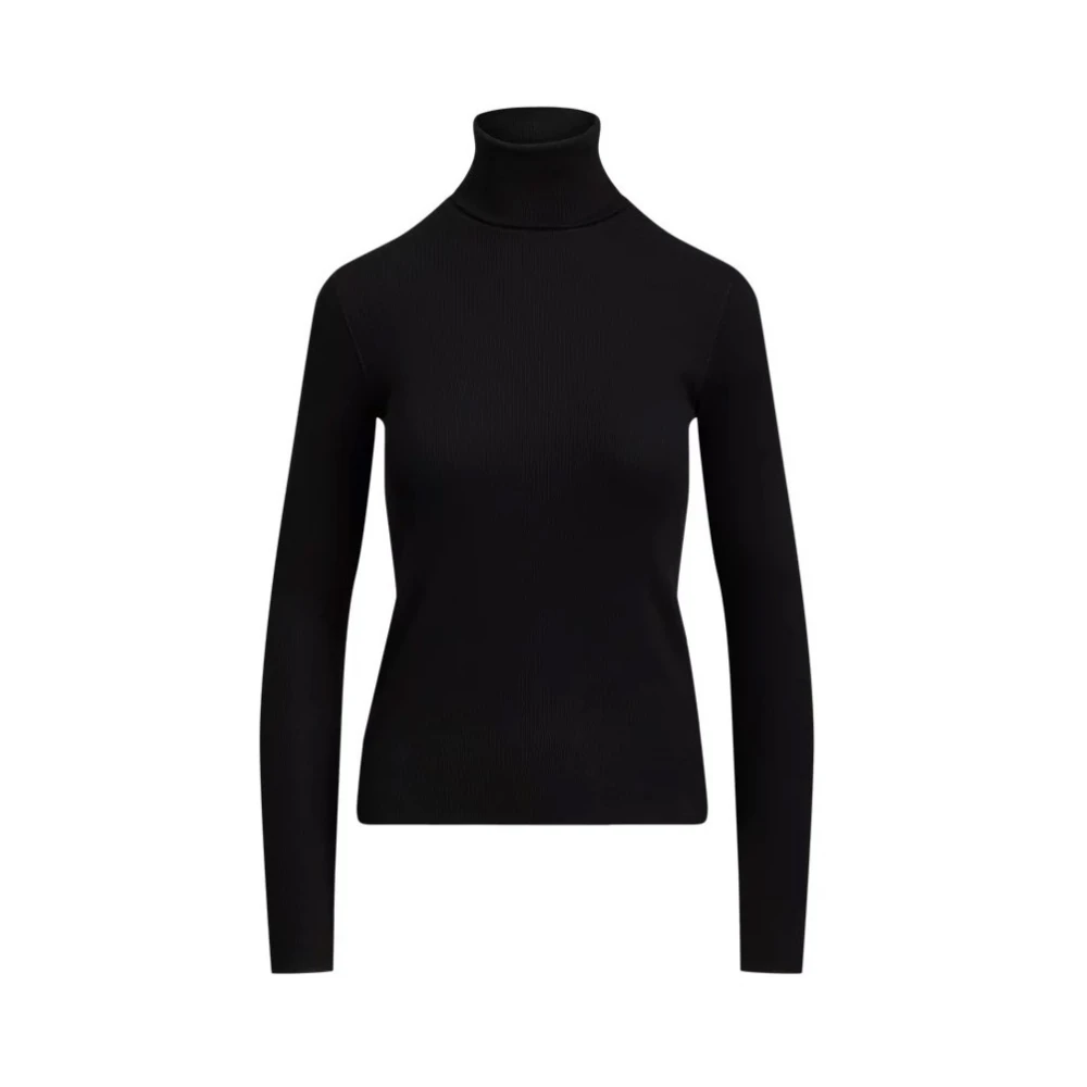 Polo Ralph Lauren Women's Black Turtlenecks, L, Vesta Turtleneck