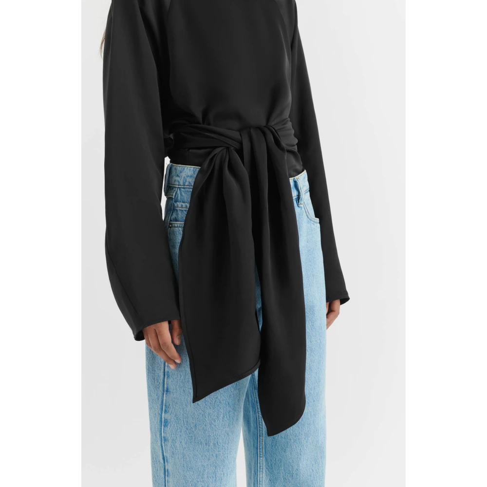 Axel Arigato Diana Top met Strikdetail Black Dames