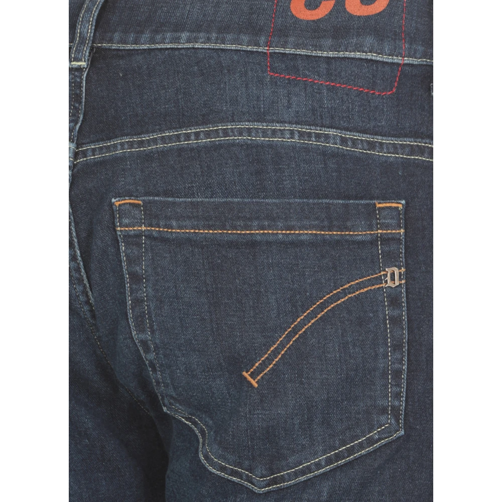 Dondup Blauwe Slim-Fit Katoenen Jeans met Zakken Blue Heren