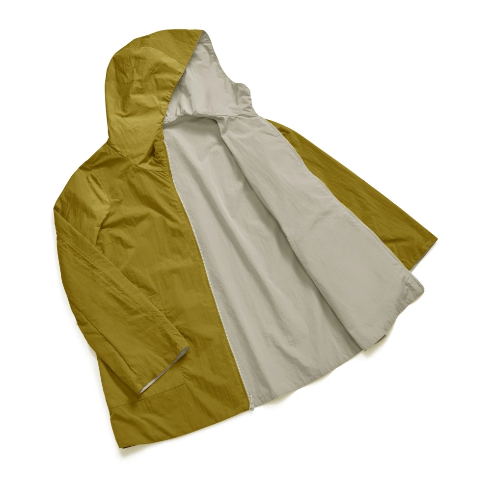 BomBoogie Dames omkeerbare tweekleurige parka Yellow Dames