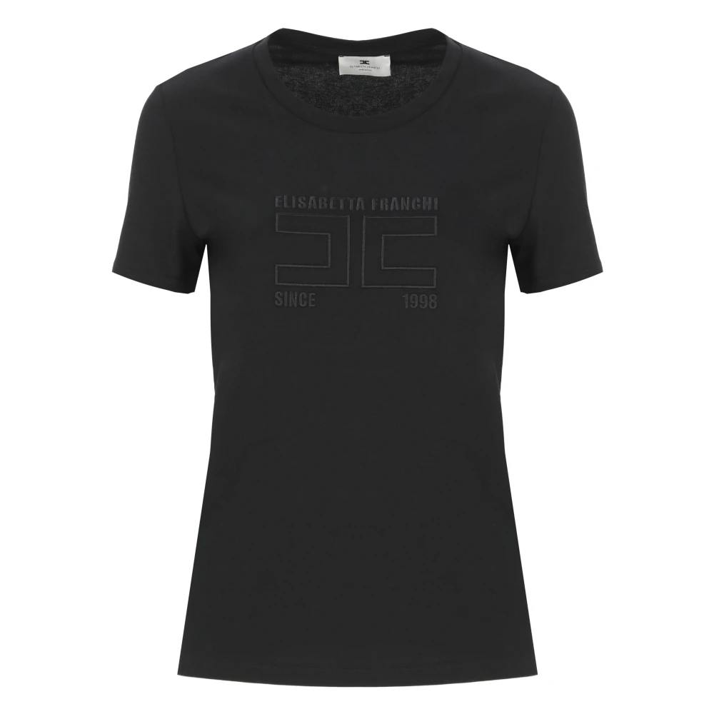 Elisabetta Franchi Black T-Shirts, Female, Xs, Logo T-Shirt
